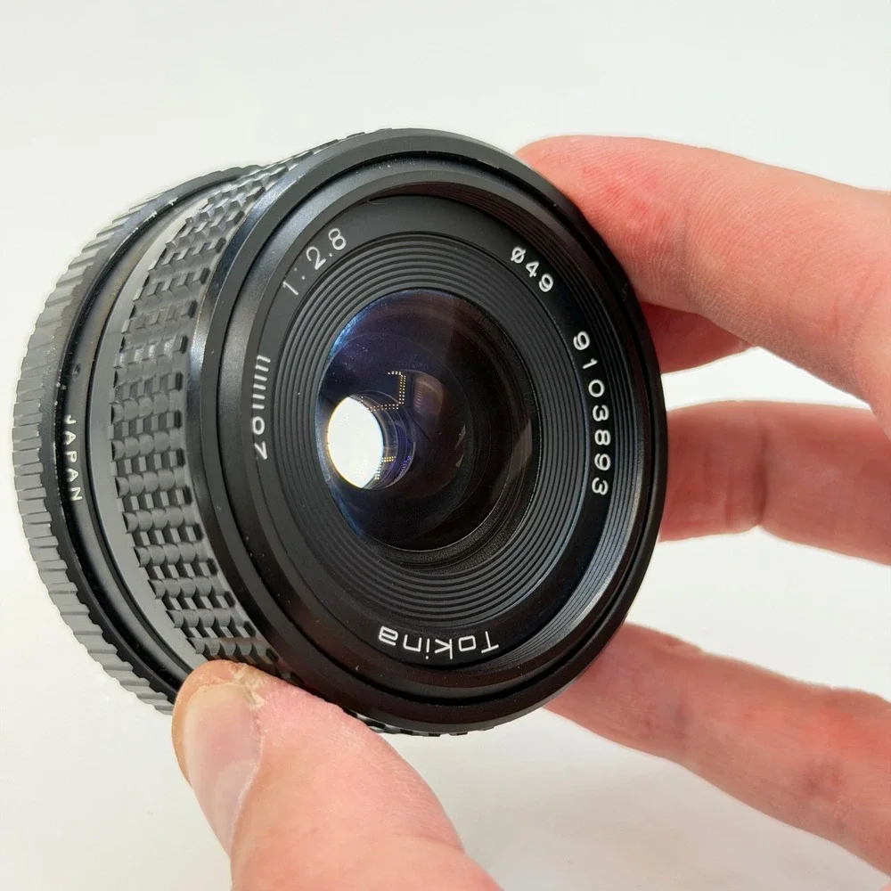 Tokina 28mm f2.8 Wide Angle Prime Lens Minolta MD Mount Japan 49mm UV Filter